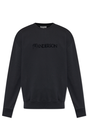 Tシャツ・カットソー JW ANDERSON Men Hoodies JW0215PG1632999 Black Black Logo Embroidery Hoodie by JW Anderson on Sale